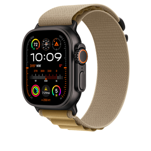 Apple Watch Alpine Loop, 49 mm, Large, black titanium, tan - Watch band