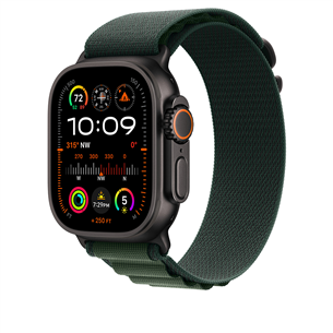 Apple Watch Alpine Loop, 49 mm, Large, black titanium, dark green - Watch band