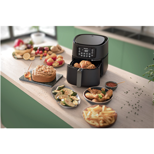 Philips Airfryer 5000 seeria XXL Connected, 7,2 L, 2000 W, must - Kuumaõhufritüür + 2 lisatarvikut