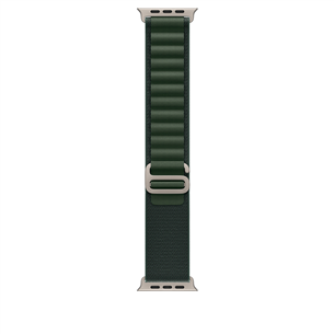 Apple Watch Alpine Loop, 49 mm, Large, natural titanium, dark green - Watch band