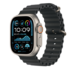 Apple Ocean Band, 49 мм, титан, черный - Ремешок для часов