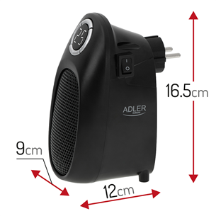 Adler, 1500 W, must - Soojapuhur