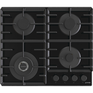 Gorenje, laius 60 cm, must - Integreeritav gaasipliidiplaat