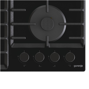 Gorenje, laius 60 cm, must - Integreeritav gaasipliidiplaat