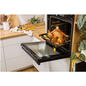 Gorenje, 77 L, catalyticc cleaning, black - Built-in oven