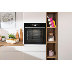 Gorenje, 77 L, catalyticc cleaning, black - Built-in oven