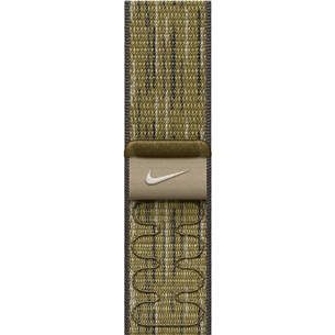 Apple Nike Sport Loop, 42 мм, зеленый/серый - Ремешок для часов