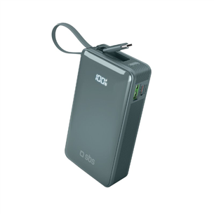 SBS LCD Power Bank, 10000 mAh, cyan - Power bank