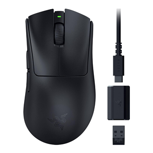 Razer DeathAdder V3 Hyperspeed, must - Juhtmevaba hiir