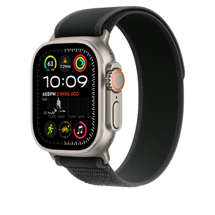 Apple Trail Loop, 49 mm, M/L, titaan, must - Kellarihm