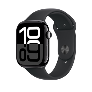 Apple Sport Band, 46 mm, S/M, must - kellarihm