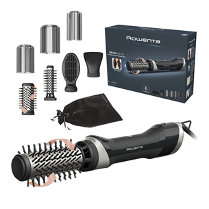 Rowenta Brush Activ, 1000 W, must - Föön-koolutaja UB9540F0