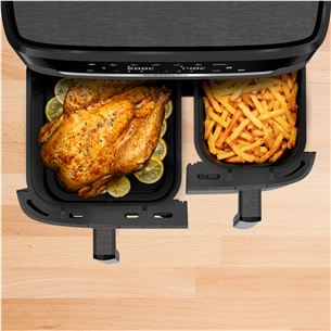 Tefal XXL Dual Easy Fry, 2700 W, 11 L, tumehall - Kuumaõhufritüür