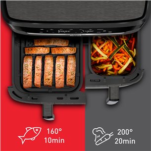 Tefal XXL Dual Easy Fry, 2700 W, 11 L, tumehall - Kuumaõhufritüür