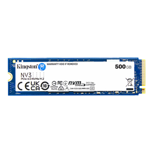 Kingston NV3, 500 GB, M.2, PCIe 4.0, sinine - SSD