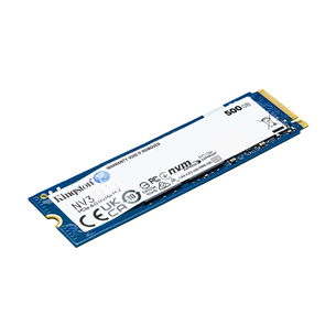 Kingston NV3, 500 ГБ, M.2, PCIe 4.0, синий - SSD