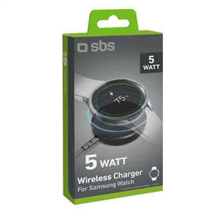 SBS Wireless Charger For Samsung Watch, 5 Вт, черный - Беспроводное зарядное устройство