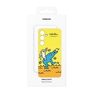 Samsung Flipsuit Case, Galaxy S24 FE, прозрачный/желтый - Силиконовый чехол