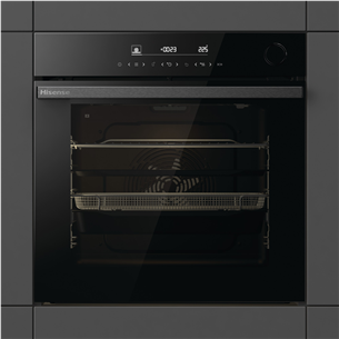 Hisense, 77 L, pyrolytic cleaning, black - Built-in oven BSA66346PBGWI