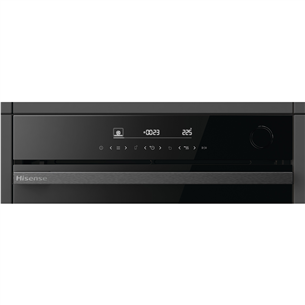 Hisense, 77 L, pyrolytic cleaning, black - Built-in oven