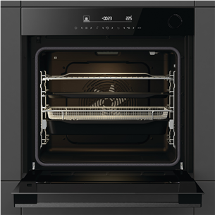 Hisense, 77 L, pyrolytic cleaning, black - Built-in oven