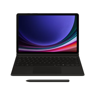 Samsung Book Cover Keyboard, Galaxy Tab S9 / S9 FE, AI key, must - Klaviatuuriga ümbris EF-DX725UBEGWW