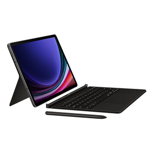 Samsung Book Cover Keyboard, Galaxy Tab S9 / S9 FE, AI key, must - Klaviatuuriga ümbris