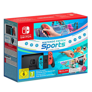 Nintendo Switch Sports Bundle + 12 kuud NSO - Mängukonsool 045496453992