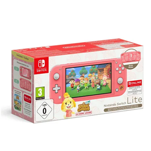 Nintendo Switch Lite Animal Crossing: New Horizons Isabelle Aloha Edition + 12M NSO - Mängukonsool