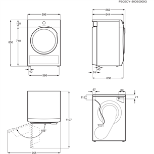 Electrolux 800 UltraCare, 9 kg, sügavus 63.8 cm - Pesukuivati