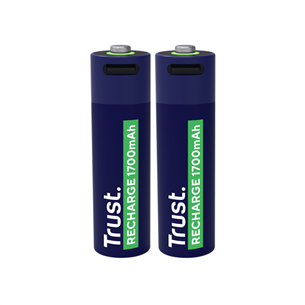 Trust USB-C rechargeable AA batteries, 2 шт. - Перезаряжаемые батарейки