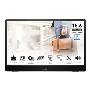 MSI PRO MP161 E2, 15,6'', Full HD, gray - Portable monitor PRO-MP161-E2