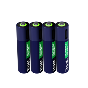 Trust USB-C rechargeable AAA batteries, 4 шт. - Перезаряжаемые батарейки 25671