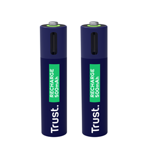 Trust USB-C rechargeable AAA batteries, 2 шт. - Перезаряжаемые батарейки