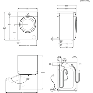 Electrolux 800 UltraCare AutoDose, 10 кг, глубина 63,6 см, 1400 об/мин - Стиральная машина с передней загрузкой