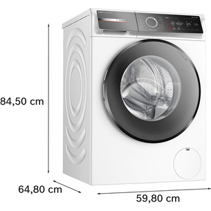 Bosch, Seeria 8, iDos, 10 kg, sügavus 59 cm, 1600 p/min - Eestlaetav pesumasin