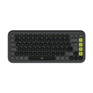 Logitech POP Icon Keys, US, tumehall/roheline - Juhtmevaba klaviatuur 920-013071