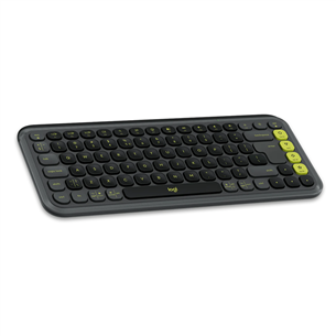 Logitech POP Icon Keys, US, tumehall/roheline - Juhtmevaba klaviatuur