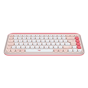 Logitech POP Icon Keys, US, roosa/valge - Juhtmevaba klaviatuur