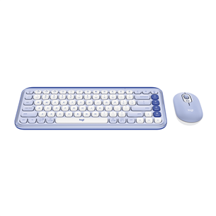 Logitech POP Icon Combo, US, lilac/off white - Wireless desktop