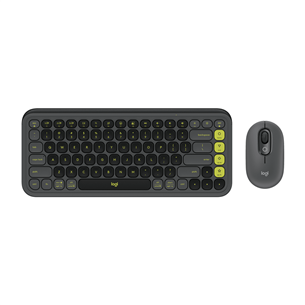 Logitech POP Icon Combo, US, темно-серый/зеленый - Беспроводной десктоп 920-013140