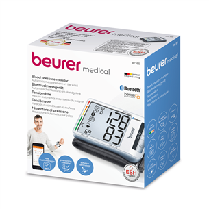 Beurer BC 87 Bluetooth, white/metallic - Blood pressure monitor