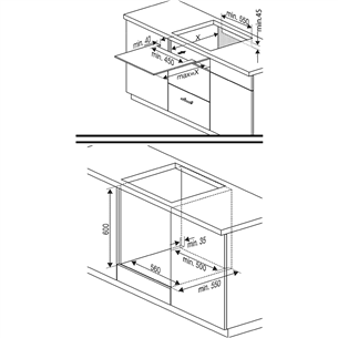 Beko, IndiFlex, laius 59 cm, must - Integreeritav induktsioonpliidiplaat