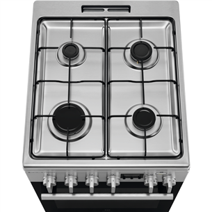 Electrolux Steambake, 58 L, laius 50 cm, roostevaba teras - Gaasipliit elektriahjuga