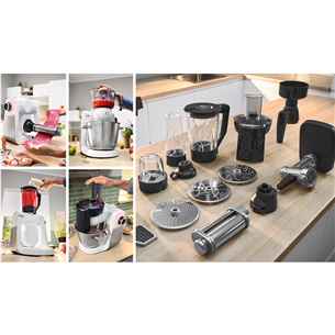 Bosch, Series 6, 1600 W, white - Kitchen machine