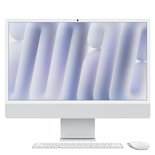 Apple iMac 24" (2024), M4 10C/10C, 16 ГБ, 256 ГБ, ENG, серебристый - Настольный компьютер "все в одном"