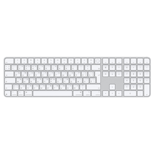 Magic Keyboard with Touch ID and Numeric Keypad, RUS, белый - Беспроводная клавиатура