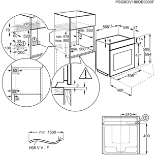 Electrolux, 71 L, must - Integreeritav ahi + induktsioonpliidiplaat