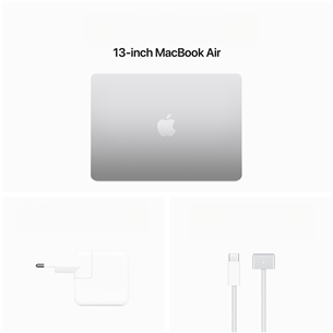 Apple MacBook Air 13 (2022), M2 8C/10C, 24 ГБ, 512 ГБ, SWE, серебристый - Ноутбук