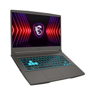 MSI Thin 15, 15,6'', FHD, 144 Гц, i7, 16 ГБ, 512 ГБ, RTX 4050, темно-серый - Ноутбук